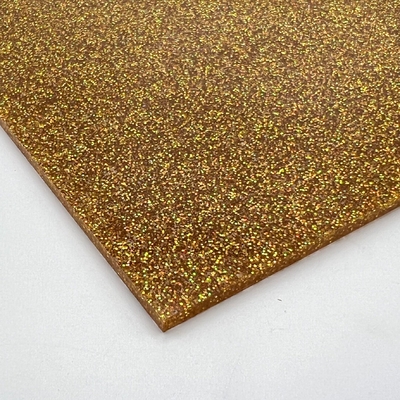 Gold Glitter Cast Acrylic Sheet 1/8